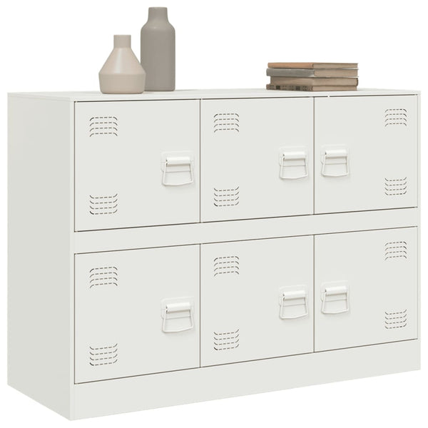 Weißes Sideboard 99x39x73 cm aus Stahl