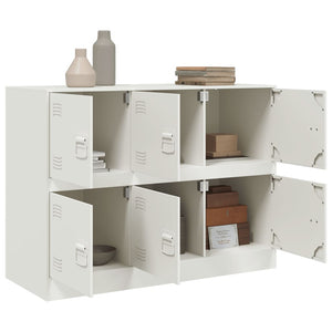 Weißes Sideboard 99x39x73 cm aus Stahl