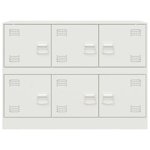 Weißes Sideboard 99x39x73 cm aus Stahl