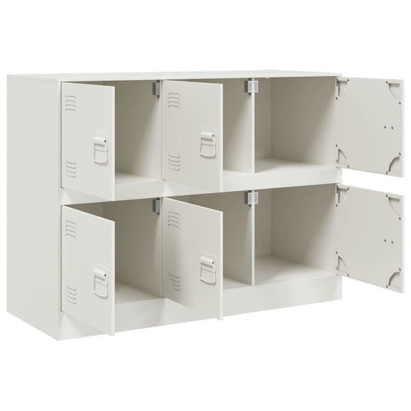 Weißes Sideboard 99x39x73 cm aus Stahl