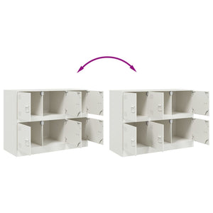 Weißes Sideboard 99x39x73 cm aus Stahl
