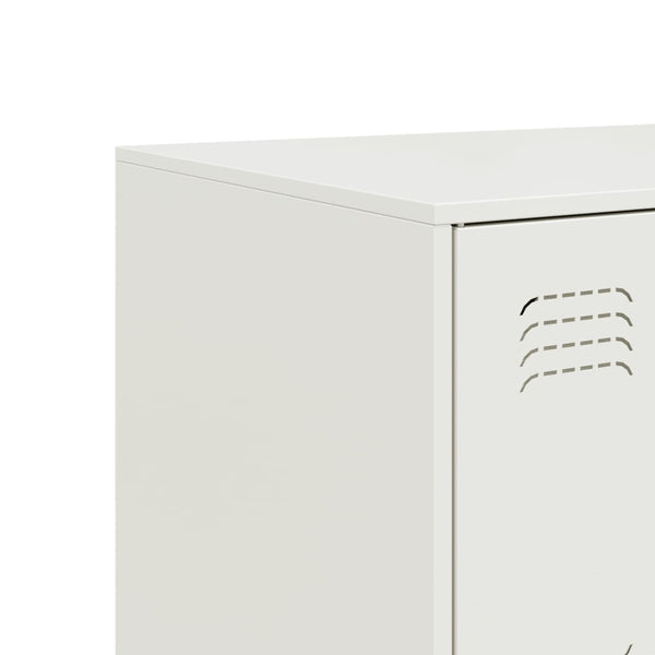 Weißes Sideboard 99x39x73 cm aus Stahl