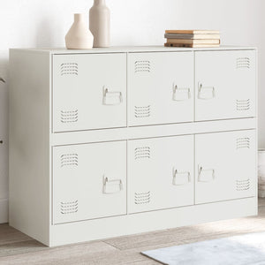 Weißes Sideboard 99x39x73 cm aus Stahl
