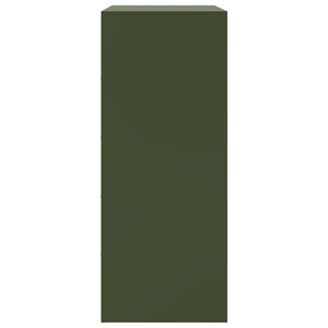 Highboard Olivgrün 67x39x95 cm Stahl