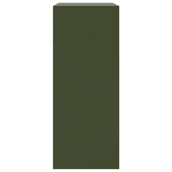 Highboard Olivgrün 67x39x95 cm Stahl