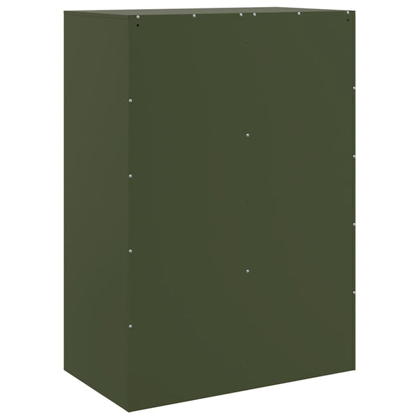 Highboard Olivgrün 67x39x95 cm Stahl
