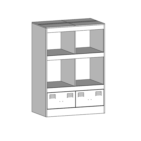 Highboard Weiß 67x39x95 cm Stahl