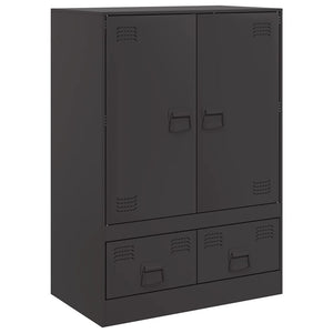 Schwarzes Highboard aus Stahl, 67x39x95 cm