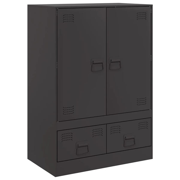 Schwarzes Highboard aus Stahl, 67x39x95 cm