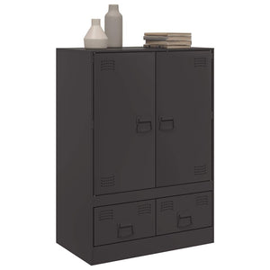 Schwarzes Highboard aus Stahl, 67x39x95 cm