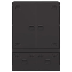 Schwarzes Highboard aus Stahl, 67x39x95 cm