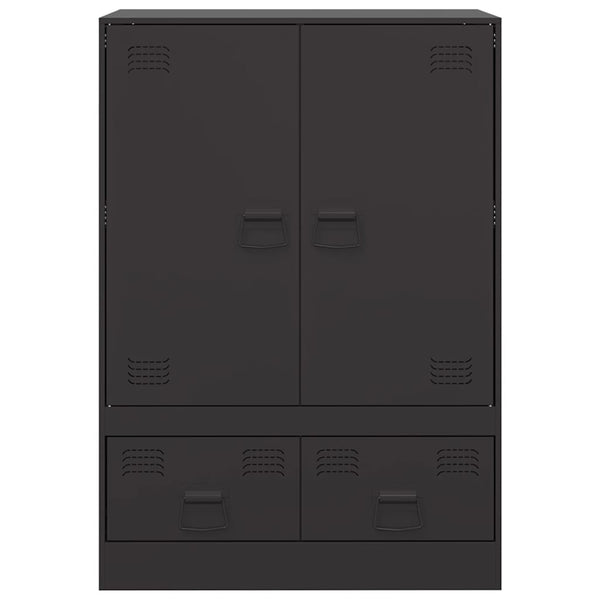 Schwarzes Highboard aus Stahl, 67x39x95 cm