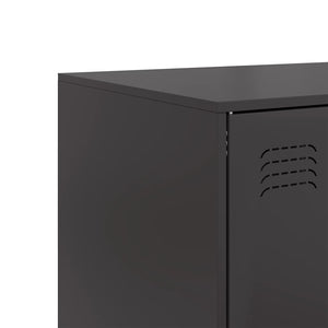 Schwarzes Highboard aus Stahl, 67x39x95 cm