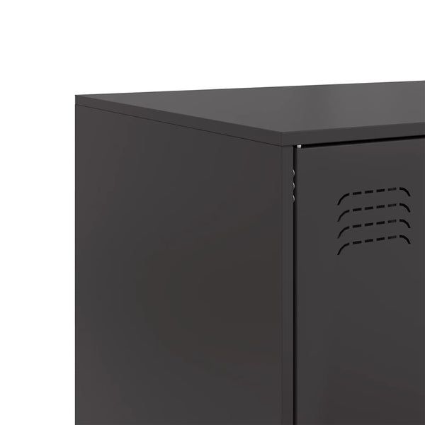 Schwarzes Highboard aus Stahl, 67x39x95 cm