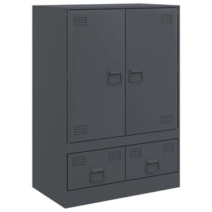 vidaXL Buffet haut anthracite 67x39x95 cm Acier