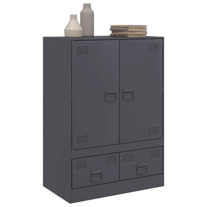 vidaXL Buffet haut anthracite 67x39x95 cm Acier