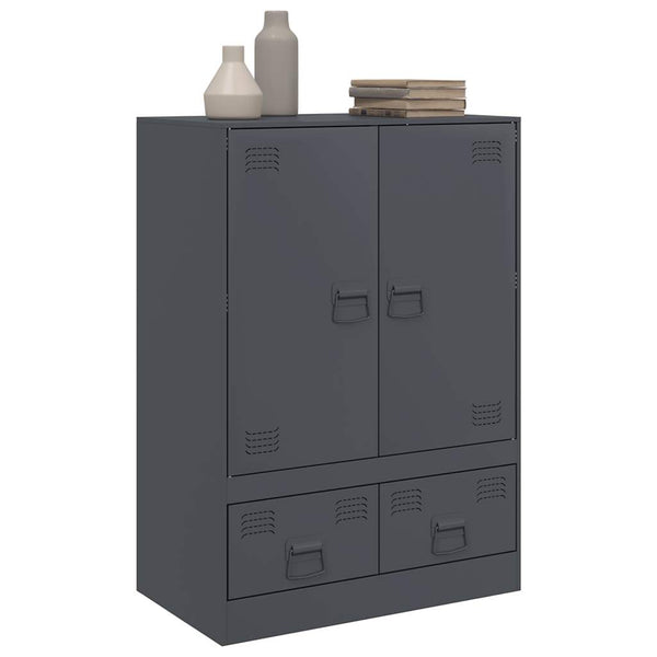vidaXL Buffet haut anthracite 67x39x95 cm Acier