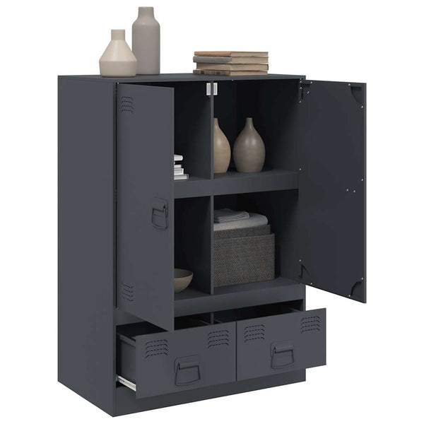 vidaXL Buffet haut anthracite 67x39x95 cm Acier