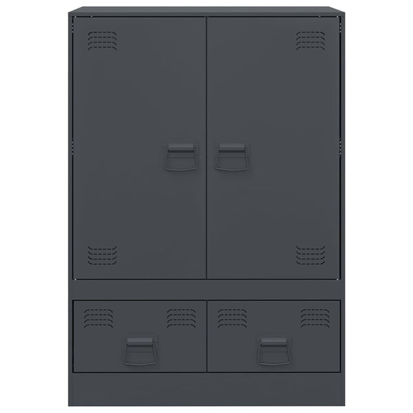 vidaXL Buffet haut anthracite 67x39x95 cm Acier