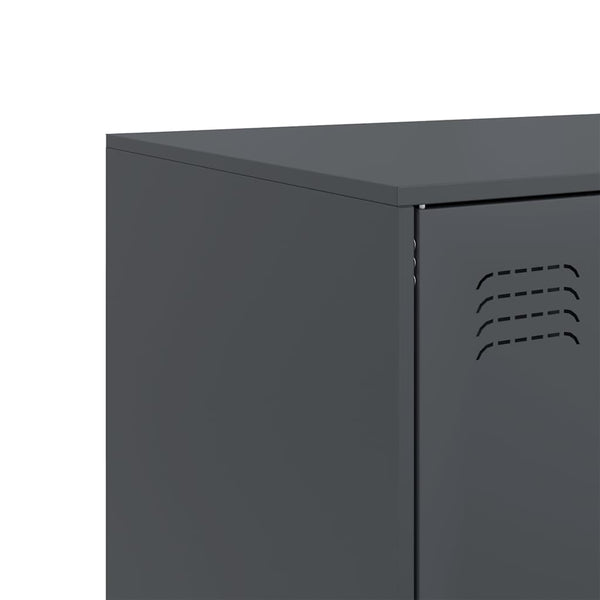 vidaXL Buffet haut anthracite 67x39x95 cm Acier