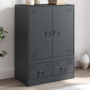 vidaXL Buffet haut anthracite 67x39x95 cm Acier