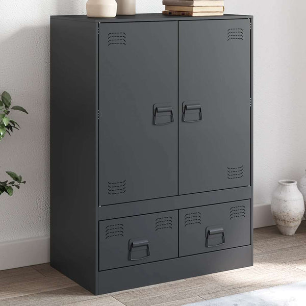 vidaXL Buffet haut anthracite 67x39x95 cm Acier