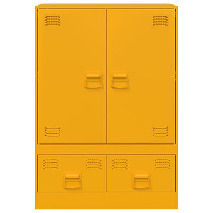 Highboard Senfgelb 67x39x95 cm Stahl