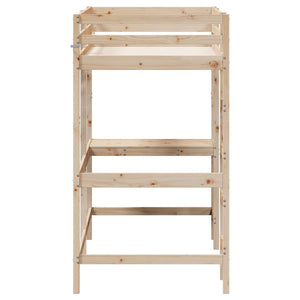Hochbett mit Schreibtisch 90x200 cm Kiefer