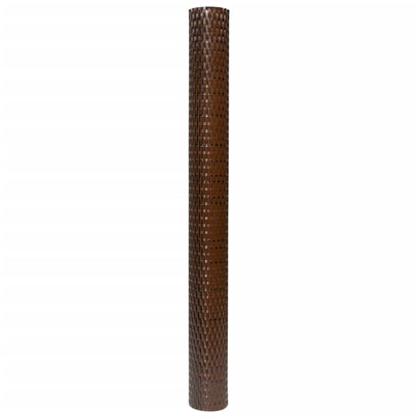 Balkon-Sichtschutz Braun und Schwarz 500x90 cm Poly Rattan