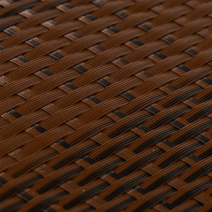 Balkon-Sichtschutz Braun und Schwarz 500x90 cm Poly Rattan