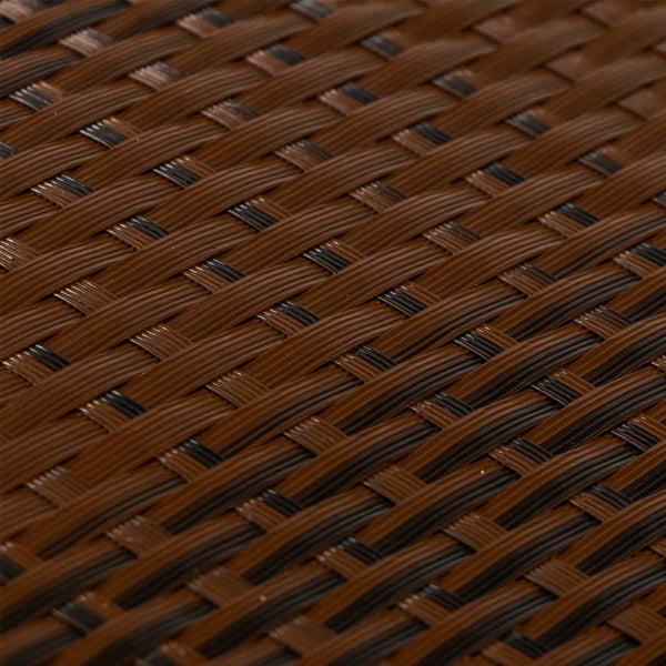 Balkon-Sichtschutz Braun und Schwarz 500x90 cm Poly Rattan