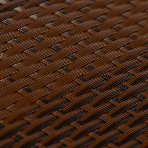 Balkon-Sichtschutz Braun und Schwarz 600x80 cm Poly Rattan