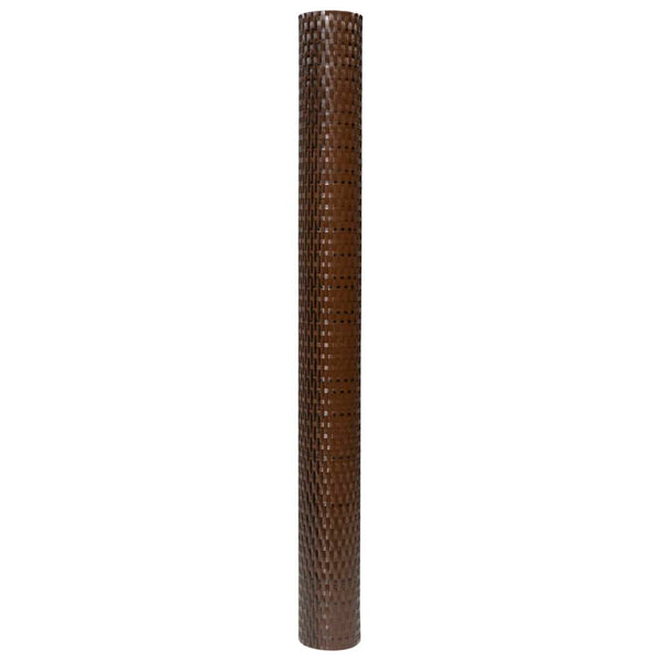 Balkon-Sichtschutz Braun und Schwarz 600x90 cm Poly Rattan