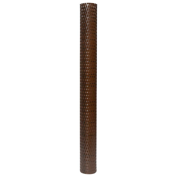Balkon-Sichtschutz Braun und Schwarz 600x100 cm Poly Rattan