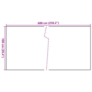 Balkon-Sichtschutz Braun und Schwarz 600x100 cm Poly Rattan