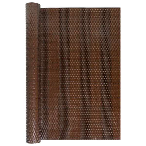 Balkon-Sichtschutz Braun und Schwarz 1000x100 cm Poly Rattan