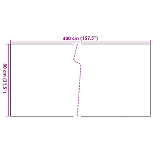 Balkon-Sichtschutz Hellbraun 400x80 cm Poly Rattan
