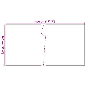 Balkon-Sichtschutz Hellbraun 400x100 cm Poly Rattan