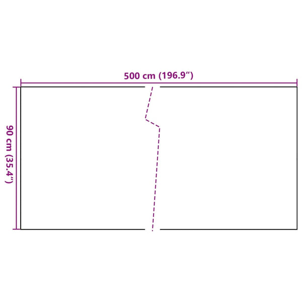 Balkon-Sichtschutz Hellbraun 500x90 cm Poly Rattan