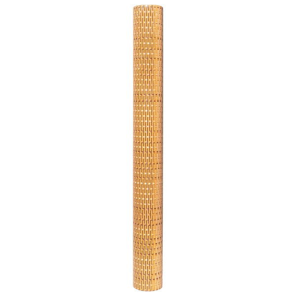 Balkon-Sichtschutz Hellbraun 600x80 cm Poly Rattan