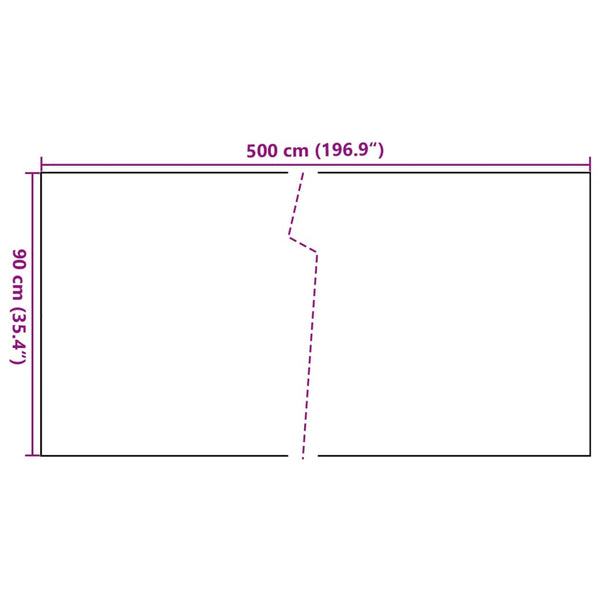 Balkon-Sichtschutz Schwarz 500x90 cm Poly Rattan