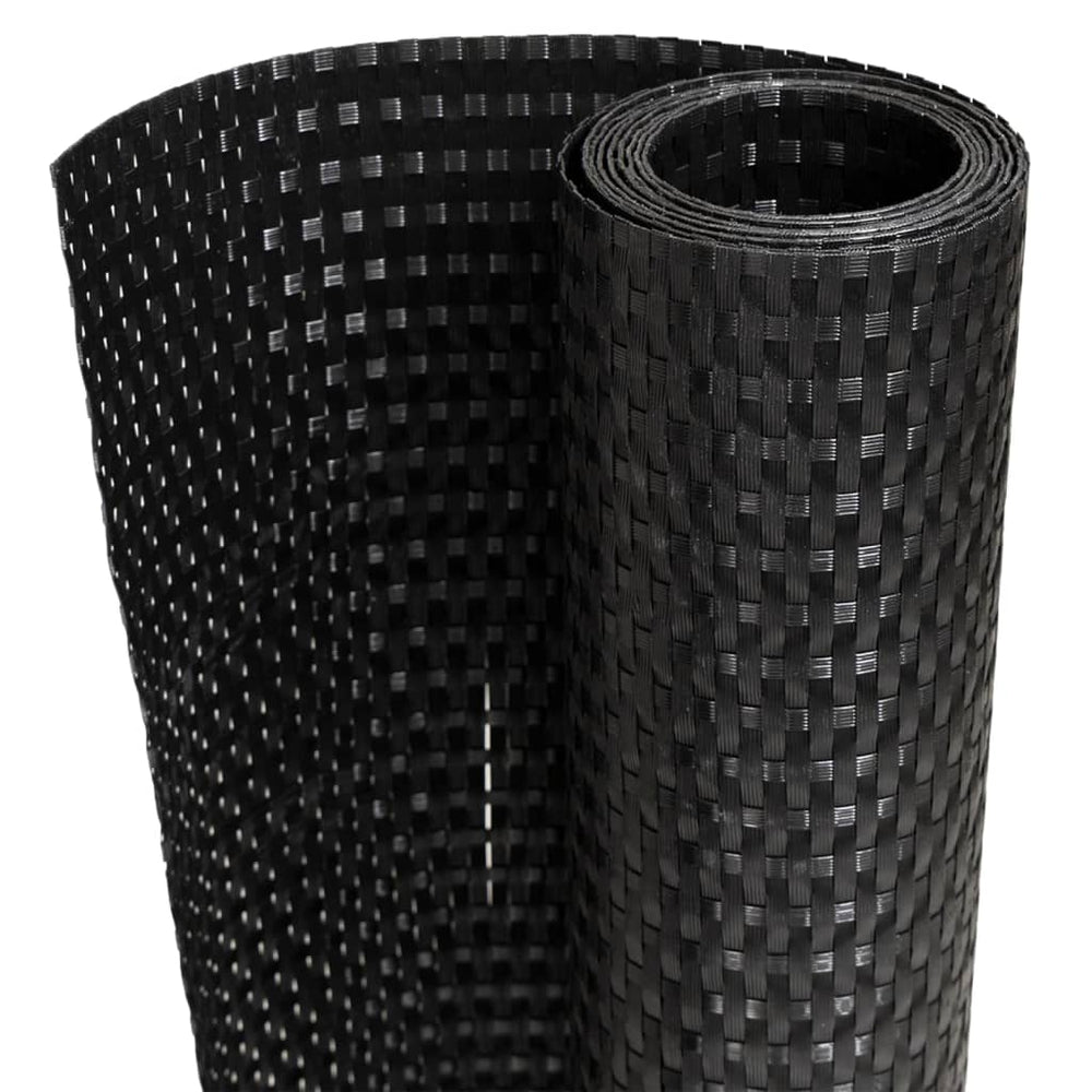 Balkon-Sichtschutz Schwarz 1000x100 cm Poly Rattan