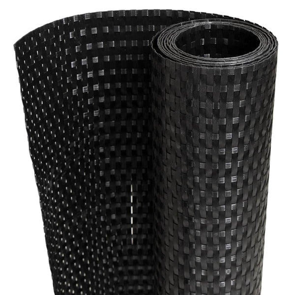 Balkon-Sichtschutz Schwarz 1000x100 cm Poly Rattan