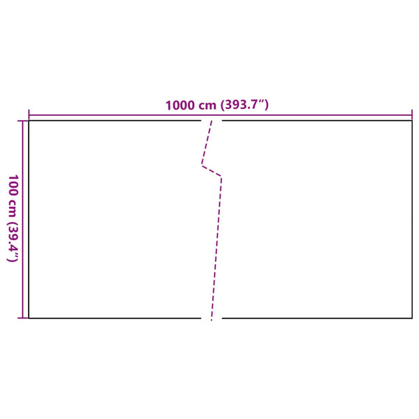 Balkon-Sichtschutz Schwarz 1000x100 cm Poly Rattan