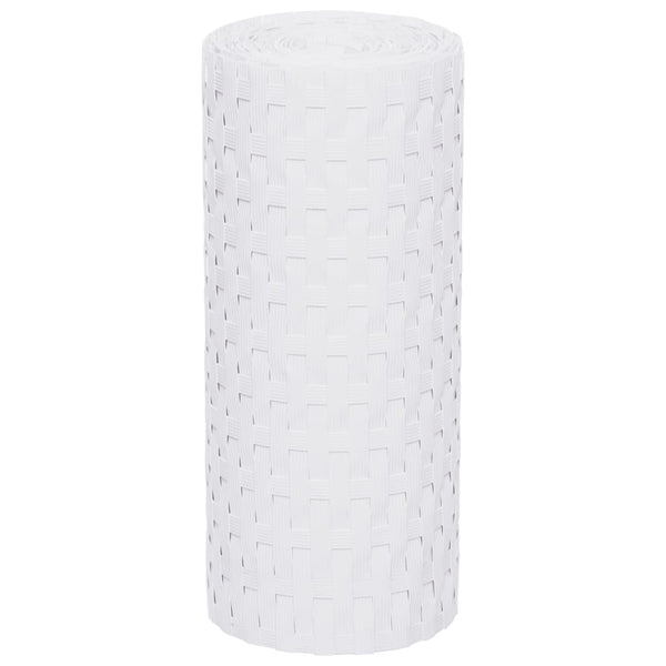 Balkon-Sichtschutze 10 Stk. Weiß 255x19 cm Poly Rattan