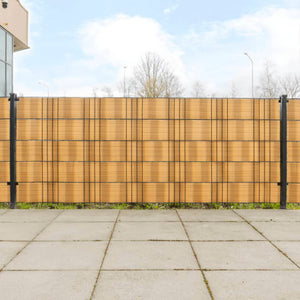 Balkon-Sichtschutze 10 Stk. Hellbraun 255x19 cm Poly Rattan