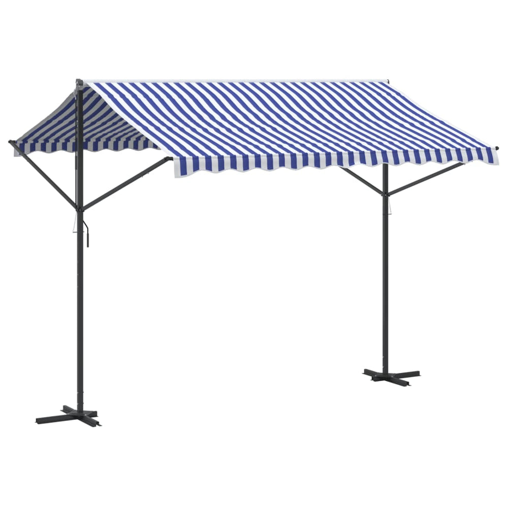 Freistehende Markise Blau-Weiß 300x300 cm