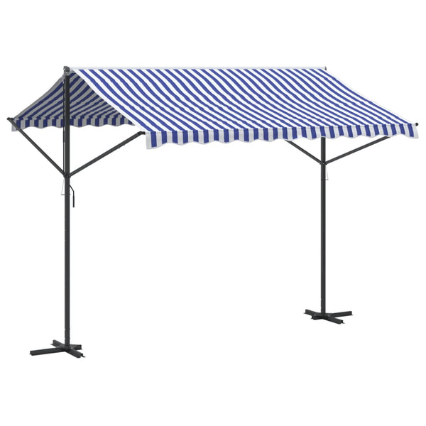 Freistehende Markise Blau-Weiß 300x300 cm