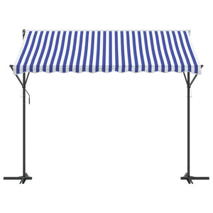 Freistehende Markise Blau-Weiß 300x300 cm