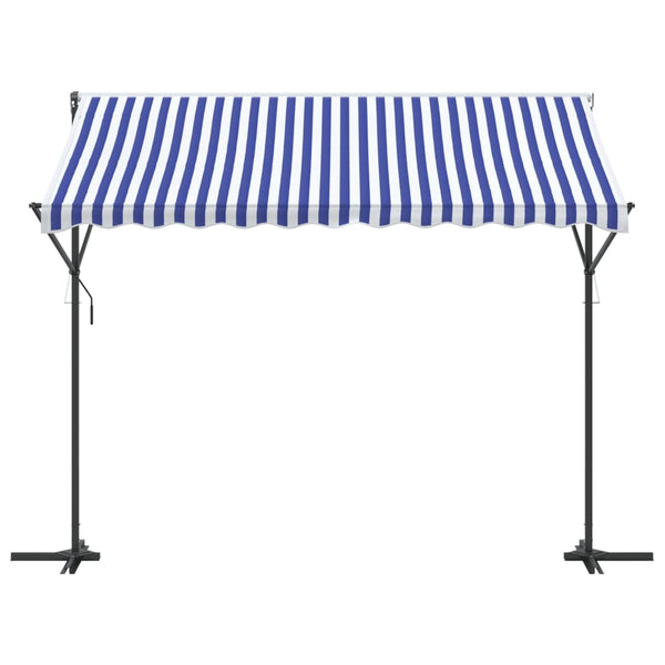 Freistehende Markise Blau-Weiß 300x300 cm